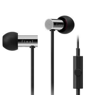 final E3000C 耳機 麥克風版 中高頻音質細膩華麗 獨家矽膠耳塞設計 單鍵麥克風線控, 入耳式 黑色