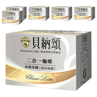 貝納頌 二合一拿鐵 無糖, 13g, 25包, 6盒