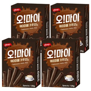 O my food 歐邁福 捲心酥 卡布奇諾口味, 4個, 120g