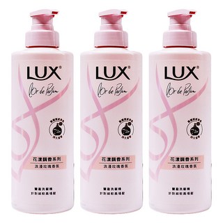 LUX 麗仕 花漾調香系列 豐盈洗髮精 浪漫法式玫瑰香氛, 470g, 3瓶