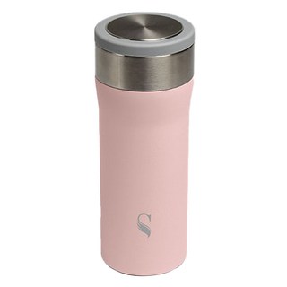 SWANZ 天鵝瓷 強化陶瓷保溫杯, 304不鏽鋼, 保溫長達8小時, 珊瑚粉, 550ml, 1個