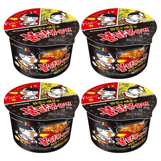 불닭볶음면 큰컵 105g, 4개