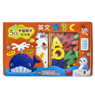 双美 5Q木製積木認知書英文ABC 3歲以上, 26個, 1盒