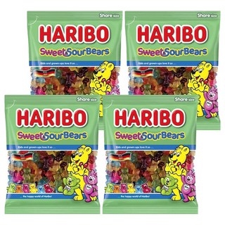 HARIBO 哈瑞寶 軟糖 酸甜水果風味, 175g, 4包