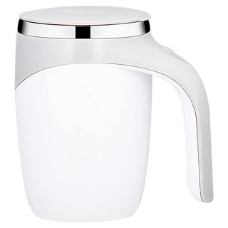 Solar Life 索樂生活 不鏽鋼磁吸自動攪拌杯, 1個, 白色, 380ml