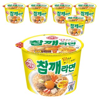 오뚜기 참깨 컵라면 110g, 6개