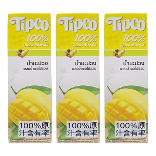 Tipco 芒果綜合果汁 100%天然果汁 無防腐劑 無人造香料 不添加糖 無著色劑, 1L, 3瓶
