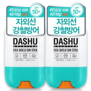 Dashu Solution Cica Shield Sunstick SPF50+ PA++++, 19g, 2入