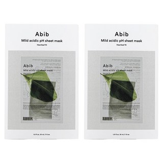 Abib 阿彼芙 台灣公司貨 PH弱酸性面膜 魚腥草 鎮靜舒緩 30ml, 10入, 2組