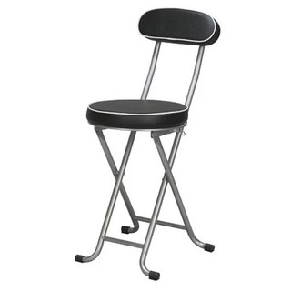 巧易 收靠背軟座折合椅 Set 2, YL-NK011PBK 黑色, 1組