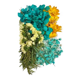 A-ONE 乾燥花 水藍金光 Set 3個, A06