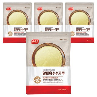 O.Q.B α-玉米粉, 1kg, 4個