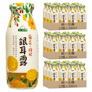 統一生機 菊花枸杞銀耳露, 200ml, 36瓶