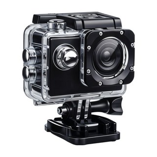 E-books Full HD 運動攝影機+防水殼 1080P 1200萬像素 2吋彩色顯示螢幕, E-EPE003, 黑色