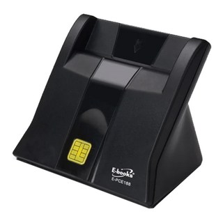 E-books T38 直立式智慧晶片讀卡機 支援網路轉帳/報稅/餘額查詢 台灣BSMI認證 Windows/Mac隨插即用, 黑色, 1個