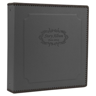 故事相簿 J&H 黏貼式素面相簿, 50片, 深灰色