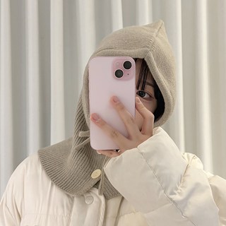 Kkaebida 冬季針織防寒巴拉克拉瓦連帽圍脖