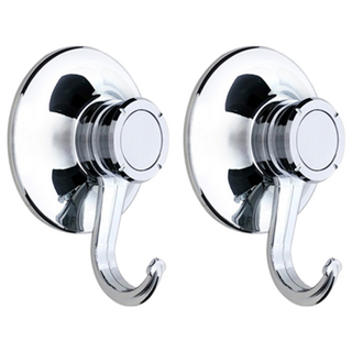 spider loc 多功能電鍍浴室掛鉤, 銀色, 2個