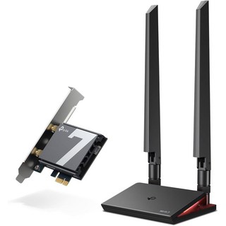 tp-link 三頻 藍牙5.4 PCIe WiFi 7 無線網卡 BE9300, Archer TBE550E, 黑色, 1個