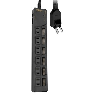 安全達人 BiBi聲AI 過載警報延長線 7開6插6尺2P S-61WF, 1個, 灰色, 1.8m