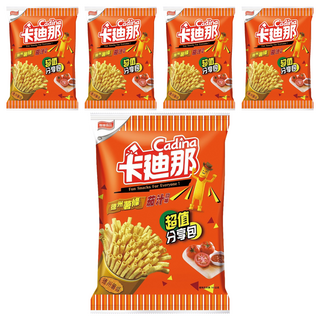 卡迪那 德州薯條茄汁口味 分享包 零食, 141g, 5包