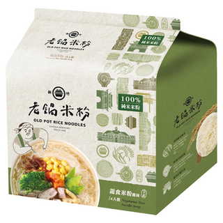 老鍋米粉 蔬食風味湯米粉 4包Set, 100%純米米粉, 240g, 1袋
