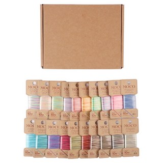 FUJIX Ltd. 富士克 Moko 漸層繡線 20種套組, 混合顏色, 10m, 1個