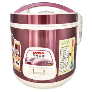 SANLUX 台灣三洋 三人份電子鍋 ECJ-8039CTD 3D保溫 可拆式蒸汽閥 集水盒 不沾塗層厚釜內鍋 波紋發熱盤, 紫色