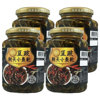 金太子 豆豉朝天小魚乾, 350g, 4罐