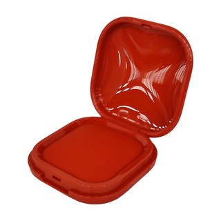 Shachihata 寫吉達 速乾攜帶型印泥 40號 方紅盒, 40號(57.4 x 57.4 x 14.5mm), 1個