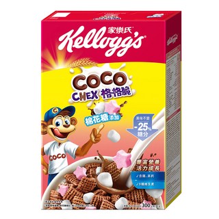 家樂氏 COCO 可可猴 格格脆棉花糖 穀物脆片, 300g, 1盒