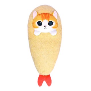 KHTOY 貓福珊迪 貓毛系列 長玩偶, 炸蝦 棕色, 1個