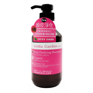 Amma Garden 艾瑪花園 玫瑰多酚舒敏淨化洗髮精，適合乾性/中性/敏感性頭皮，含蘆薈、石榴等植物精萃, 500ml, 1瓶