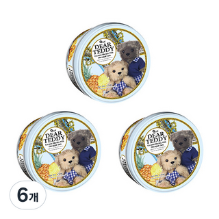 VFOODS 디어테디 플라워비스킷 파인애플잼, 150g, 6개