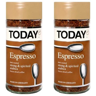 TODAY 當代 濃縮咖啡 Espresso, 阿拉比卡咖啡豆, 深度烘焙, 義式風味, 95g, 1罐, 2罐