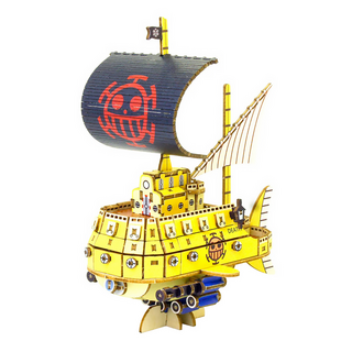 ONE PIECE 海賊王 Ki-gu-mi 3D木拼圖 10歲以上適用, 185片, 航海王 極地潛水號, 1個