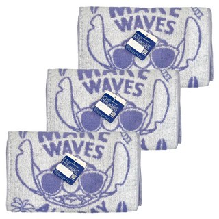 收納王妃 迪士尼盛夏史迪奇洗臉巾 28 x 50cm 3條, 紫色