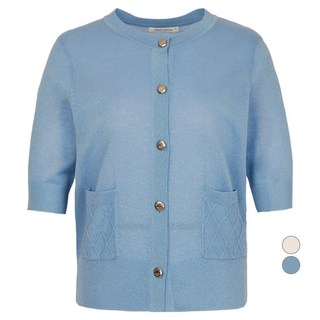 Olivia Lauren 女款圓領口袋設計針織開襟衫 VOBBC5M4421