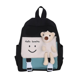 兒童熊熊後背包, 黑色, 31 x 26 x 11cm