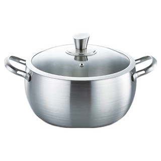 MiyAco 米雅可 典雅316不銹鋼七層複合金湯鍋 20cm 耐腐蝕 耐高溫, 銀色, 1個