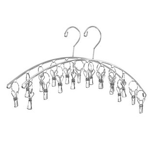 4.0粗不鏽鋼弧形10夾晾曬架 2入, 銀色, 不適用