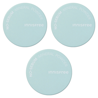 INNISFREE 礦物控油蜜粉 吸附多餘油脂 使肌膚更加透明自然 定妝必備, 單色, 3個