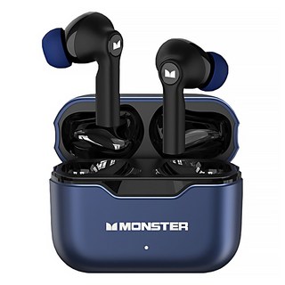 MONSTER 魔聲 經典真無線藍牙耳機 金屬動圈喇叭 55ms低延遲, MON-XKT02-BL, 藍色