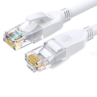 biaze 畢亞茲 CAT6 8芯雙絞 千兆高速網路傳輸線 26AWG加粗線芯 十字雙絞架構 穩定抗干擾, 2m, 白色, 1條