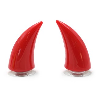 삼에스 오토바이 헬멧 장식 악마뿔 2p, 레드