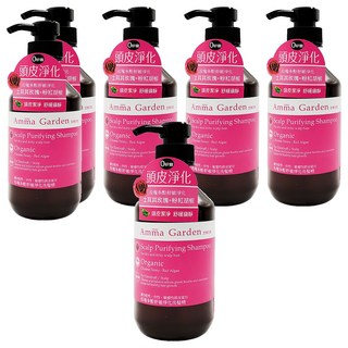 Amma Garden 艾瑪花園 玫瑰多酚舒敏淨化洗髮精 適合乾性/中性/敏感性頭皮 含蘆薈、石榴等植物精萃, 500ml, 6瓶