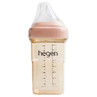 hegen 金色奇蹟PPSU多功能方圓型寬口奶瓶, 嫣粉, 240ml, 1個