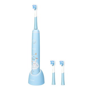 Kinyo 兒童音波電動牙刷 附刷頭 2個, ETB520BU, 藍色, 1組