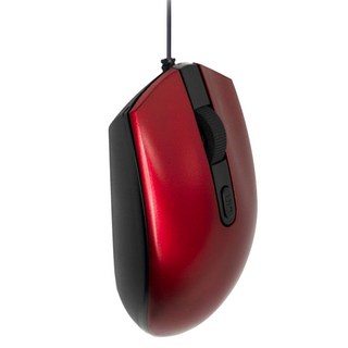 DIKE Quiescent DPI可調靜音有線滑鼠 左右手適用, DM261, 日曜紅