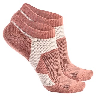 DeParee 蒂巴蕾 石墨烯氧化鋅消臭足弓踝襪 關鍵支撐, M, 紅色 + 粉色